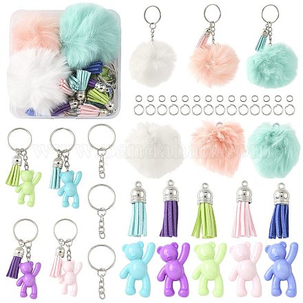 Наборы для изготовления брелока-медведя своими руками DIY-FS0009-14-1