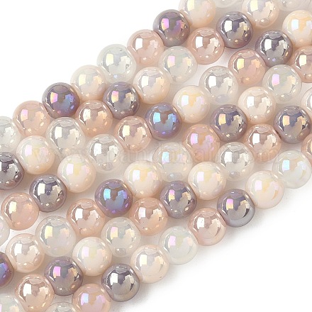 Нити стеклянных бусин с гальваническим покрытием и градиентным цветом LAMP-M023-03-02-1