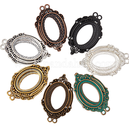 28шт 7 цвета сплава подвеска кабошон настройки FIND-SC0009-23-1