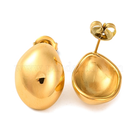 Серьги-гвоздики из нержавеющей стали 304 с ионным покрытием (IP) EJEW-G395-38G-1