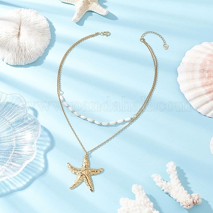 Подвеска в виде морской звезды из нержавеющей стали 304 NJEW-JN05401-1