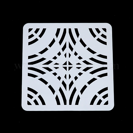 Цветочный узор экологически чистый ПЭТ пластиковый полый рисунок силуэт трафарет DRAW-PW0008-04S-1