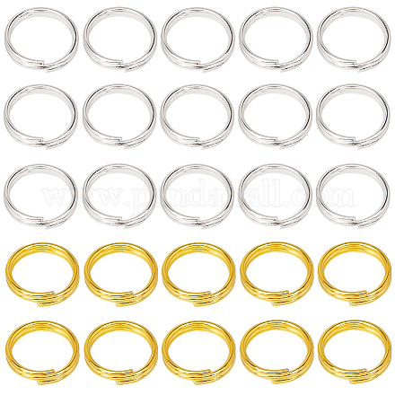 600 шт. 2-х цветные латунные разъемные кольца KK-SP0001-82B-1