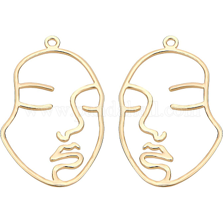 Латунные подвески с открытой спинкой KK-BC0006-35G-1