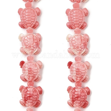 Нити синтетических бусин SHEL-Z003-04B-1