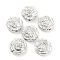 CCB Plastic Beads, Flower, Platinum, 13.5x14x5mm, Hole: 1.2mm, about 1020pcs/500g