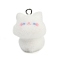 Flocky Opaque Cat Shape Resin Pendants, with Platinum Loop, White, 20.5x18.5x16mm, Hole: 2mm