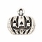 Tibetan Style Alloy Pendants, Christmas Themed, Pumpkin, Antique Silver, 16x16x4.5mm, Hole: 1.8mm