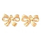 304 Stainless Steel Pendants, Bowknot Charms, Ion Plating(IP), Real 18K Gold Plated, 20.5x28.5x3.5mm, Hole: 2mm