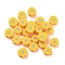 Handmade Polymer Clay Beads, Flower, Gold, 8.5x9x4mm, Hole: 1.6mm