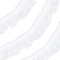3Yards Nylon Ribbon, with Plastic Pearl, White, 3-7/8 inch(98mm)