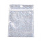 Glitter Holographic Star Plastic Packaging Yin-yang Zip Lock Bags, Top Self Seal Pouches, Rectangle, Silver, 12x8.9x0.01cm, Unilateral Thickness: 2.5 Mil(0.065mm)