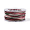 27M Segment Dyed Round Polyester Twisted Cords, with PET Plastic, for Jewelry Making, Colorful, 1mm, about 29.53 Yards(27m)/Roll