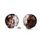 Transparent Crackle Acrylic Beads, Round, Coconut Brown, 8x7.5mm, Hole: 1.8mm, about 1700pc/500g