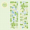 PET Plastic Stickers, for DIY Scrapbooking, Photo Album Decoration, Sea Green, 65x42mm