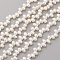 Natural Cultured Freshwater Pearl Beads Strands, Oval, Old Lace, 8~14x5~6mm, Hole: 0.5mm, about 66pcs/strand, 14.1 inch(36cm)