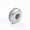 Brass Micro Pave Cubic Zirconia Beads, Flat Round/Disc, Clear, Platinum, 8.5x3.5mm, Hole: 3mm