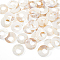 40Pcs Shell Pearl Pendants, Flat Round, Seashell Color, 35x4mm, Hole: 1mm