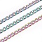 Ion Plating(IP) 304 Stainless Steel Curb Chains, with Spool, Unwelded, Rainbow Color, 4.5x3x1mm, about 32.8 Feet(10m)/roll
