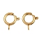 304 Stainless Steel Spring Ring Clasps, Ion Plating(IP), Real 18K Gold Plated, 14x9.5x2mm, Hole: 2.5mm