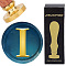 Brass Wax Seal Stamp with Wood Handle, for DIY Scrapbooking, Letter I, 25mm