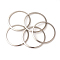 Tarnish Resistant 201 Stainless Steel Linking Rings, Ring, Stainless Steel Color, 22x0.6mm, Inner Diameter: 18~19mm