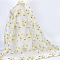 Flower Pattern Polyester Lace Fabic, for Clothing Accessories, Yellow, 1400mm