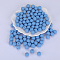 Round Silicone Focal Beads, Light Sky Blue, 15mm, Hole: 2mm