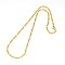 Ion Plating(IP) 304 Stainless Steel Figaro Chain Necklace Making, Real 18K Gold Plated, 17.91 inch(45.5cm), 3mm
