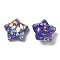 Transparent Epoxy Resin Cabochons, with PVC Sequins, Star, Mauve, 16x16x8.5mm