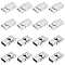 20 Sets Smooth Surface 201 Stainless Steel Watch Band Clasps, Stainless Steel Color, 25x13x7mm, Hole: 10x4mm