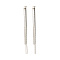 Non-Tarnish 304 Stainless Steel Stud Earrings, Tassel Earrings, Stainless Steel Color, 90x4mm
