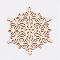 Undyed Wooden Pendants, Snowflake, for Christmas Theme, Antique White, 100x88x3mm, Hole: 2mm