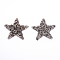Star Rhinestone Patches, Iron/Sew on Appliques, Costume Accessories, for Clothes, Bag Pants, Shoes, Cellphone Case, Gray, 37x40x2.5mm