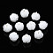 Handmade Lampwork Beads, Flower, White, 10~11x11.5~12.5mm, Hole: 1.2mm