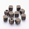 Tibetan Style Alloy Spacer Beads, Lead Free and Cadmium Free, Cube, Antique Bronze, 4x4x4mm, Hole: 1.5mm