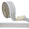 Polyester Ribbons, Leaf Pattern, Gainsboro, 2-3/8 inch(60mm), about 27.34 Yards(25m)/Roll
