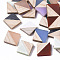 Resin & Wood Two Tone Cabochons, Square, Mixed Color, 13x13x3mm