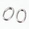Tarnish Resistant 201 Stainless Steel Quick Link Connectors, Linking Rings, Oval, Stainless Steel Color, 6x4x0.7mm, Hole: 2.8x5mm, 3000pcs/bag
