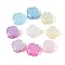Transparent Resin Beads, Clover, with Glitter Powder, Mixed Color, 14.5x14.5x9mm, Hole: 2~2.5mm