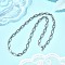 304 Stainless Steel Cross Link Chain Necklaces for Women Men, Non-Tarnish, Stainless Steel Color, 20.87 inch(53cm)