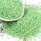 Imitation Cat Eyes Glass Seed Beads, Dyed, Cylinder, Light Green, 1.6x1.3mm, Hole: 0.8mm, about 1333pcs/10g