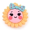 PVC Plastic Pendants, Sunflower, Colorful, 46x45.5x12mm, Hole: 3mm