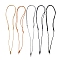 5Pcs Waxed Cotton Cord Adjustable Necklaces Making, with 304 Stainless Steel Jump Rings, Mixed Color, 19.29 inch(49cm)