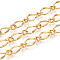 Brass Twist Link Chains, Soldered, with Spool, Golden, 10x6x3mm, about 32.81 Feet(10m)/Roll