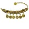 Vintage Style Alloy Coin Tassel Anklets for Women, Antique Golden, 6-3/4 inch(170mm)