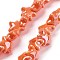 Handmade Porcelain Beads, Starfish Ceramic Beads, Orange Red, 12x10.5x6mm, Hole: 2mm, about 40pcs/strand, 11.61''(29.5cm)