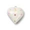 Acrylic Pendants, with Enamel, Heart, White, 34x32x16.5mm, Hole: 2mm