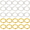 600Pcs 2 Colors Brass Split Rings, Double Loops Jump Rings, Golden & Silver, 8x1mm, Inner Diameter: 7mm, 300pcs/color