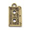 Tibetan Style Alloy Cassette Tape Pendants, Antique Bronze, 23x12x2mm, Hole: 2.3mm